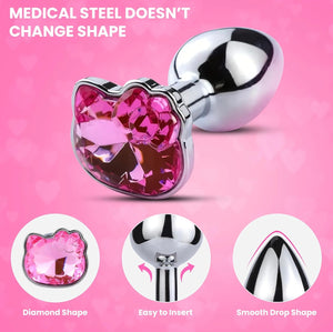 Kitty Jeweled Butt Plug